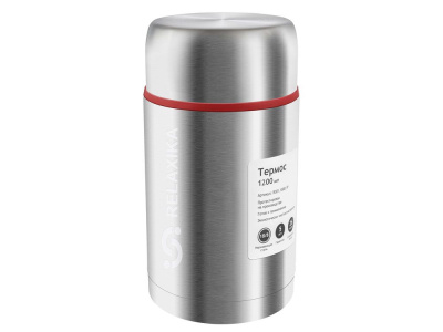 Термос для еды Relaxika 301 в чехле, 1200 мл, стальной , размер 1200 мл