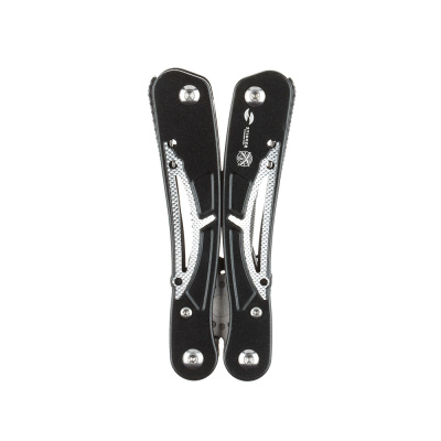 Мультитул Stinger, 104x45 мм, 13 функций,сталь/алюминий, серебристо-чёрный, в нейлоновом чехле