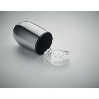 Чашка дорожная 350 мл тускло-серебряный