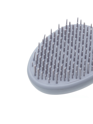 Щетка массажная Dewal Beauty серия"Прованс"с пластиковым штифтом, овальная, лавандовая