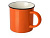 Кружка Countryside S с черным ободком, белая внутри, цветная снаружи, оранжевый (Р) , размер S