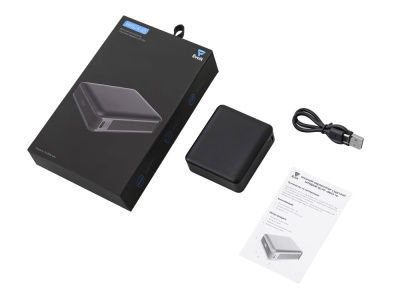 Внешний аккумулятор Brick 10 с быстрой зарядкой QC/PD, 10000 мАч, черный , размер 10000 mAh