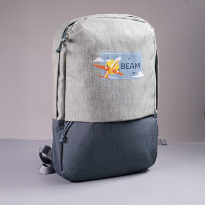 Рюкзак "Beam", серый/темно-серый, 44х30х10 см, ткань верха: 100% полиэстер подкладка: 100% полиэстер
