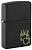 Зажигалка ZIPPO Fire Heart с покрытием Black Matte, латунь/сталь, черная, матовая, 38x13x57 мм