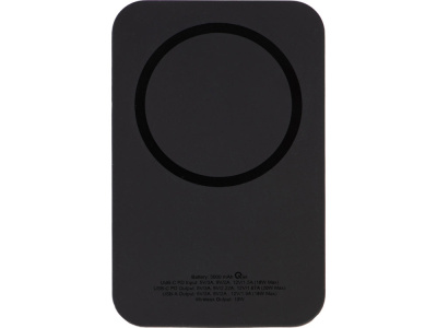 Магнитный беспроводной внешний аккумулятор MagnetIQ, 5000 mah, 10 W, черный (Р)