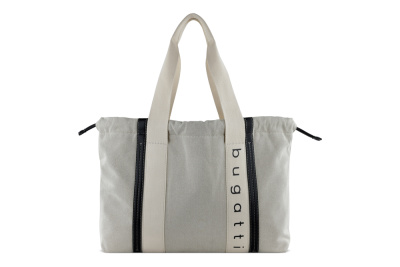 Сумка-шопер женская BUGATTI АМБРА | AMBRA, бежево-черный цвет, хлопок/полиэстер, 45х10х34 см