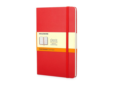 Записная книжка Moleskine Classic (в линейку) в твердой обложке, Pocket (9x14см), красный , размер A6