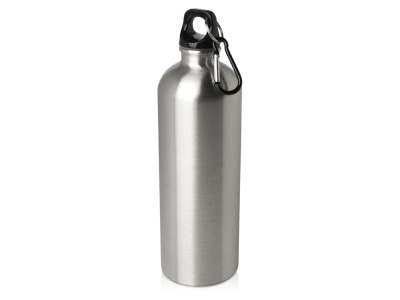 Одностенная бутылка для воды с карабином Oregon, изготовленная из нержавеющей стали, сертифицированной по стандарту RCS, объемом 750 мл - Серебряный , размер 750 мл