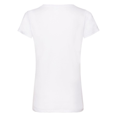 Футболка "Lady-Fit V-Neck T", белый_S, 95% х/б, 5% эластан, 200 г/м2