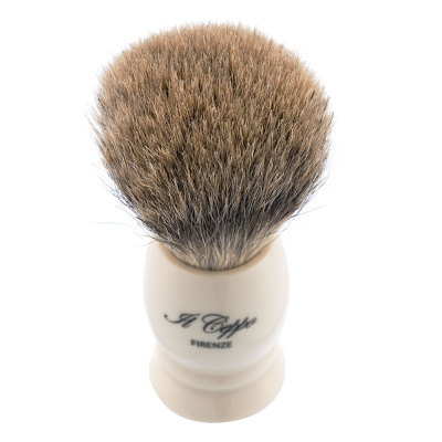 Помазок для бритья IL Ceppo, каучуковая смола, барсучий ворс, рукоять - цвет слоновой кости