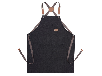 Джинсовый фартук с карманами Fry, черный