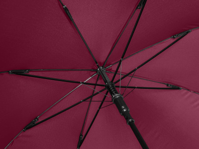 Зонт-трость Reviver с куполом из переработанного пластика, бордовый