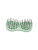 Щетка Dewal Beauty серия "Friendly", массажная, с нейлоновым штифтом, форма бабочка, зеленый