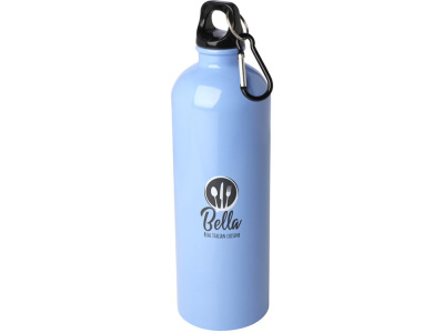 Одностенная бутылка для воды с карабином Oregon, изготовленная из нержавеющей стали, сертифицированной по стандарту RCS, объемом 750 мл - Cloud Blue , размер 750 мл