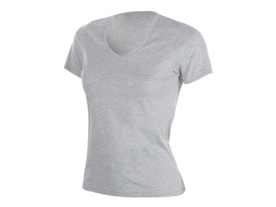 Футболка Heavy Super Club N женская с V-образным вырезом, серый меланж , размер L