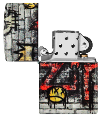 Зажигалка ZIPPO Graffiti King с покрытием 540 Matte, латунь/сталь, разноцветная, матовая, 38x13x57 мм