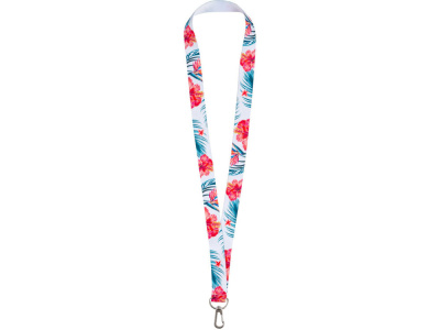 Ланъярд 2 см под сублимацию с трендовым карабином, серебристый