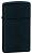 Зажигалка ZIPPO Slim® с покрытием Black Matte, латунь/сталь, чёрная, матовая, 29x10x60 мм