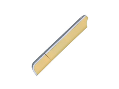 Флешка прямоугольной формы, оригинальный дизайн, двухцветный корпус, 4 Гб, желтый/белый , размер 4Gb