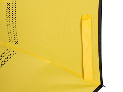 Зонт-трость наоборот Inversa, полуавтомат, черный/желтый (Р)