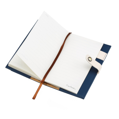 Записная книжка Pierre Cardin синяя, 10,5 х 18,5 см