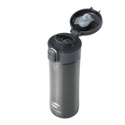 Термокружка Stinger, 0,35 л, сталь/пластик, чёрный глянцевый, 8,4 x 7 x 21,2 см