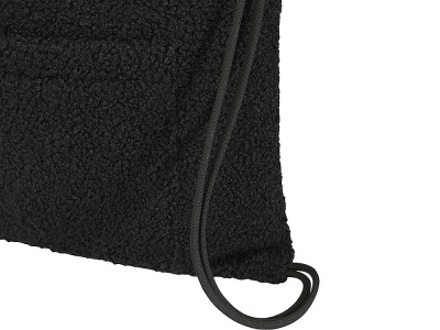 Шерпа рюкзак со шнурком из переработанной шерпы GRS объемом 9 л, черный