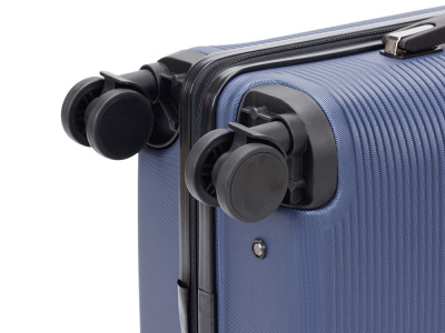 Чемодан TORBER ОНЕГА, синий, ABS-пластик, 59,5 х 39,5 х 24 см, 46 л , размер S