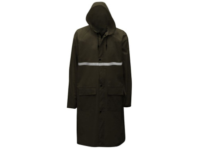 Длинный дождевик Lanai  из полиэстера со светоотражающей тесьмой, молочный , размер XL-2XL