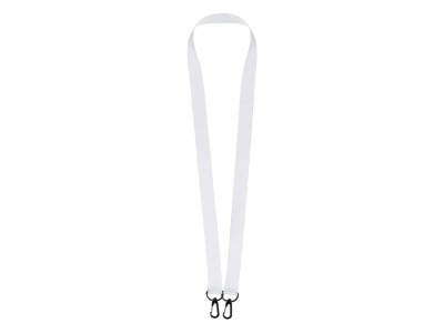 Ланъярд 2 см под сублимацию с 2-мя карабинами, черный