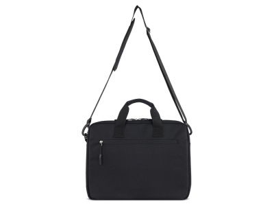 Портфель мужской BUGATTI БЛАНК ОБЛЕГЧЕННАЯ | BLANC DELIGHT, чёрный, нейлон RPET600D/тарпаулин/полиэстер, 40х10х29 см, 10 л