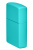 Зажигалка ZIPPO Classic с покрытием Flat Turquoise, латунь/сталь, бирюзовая, глянцевая, 38x13x57 мм