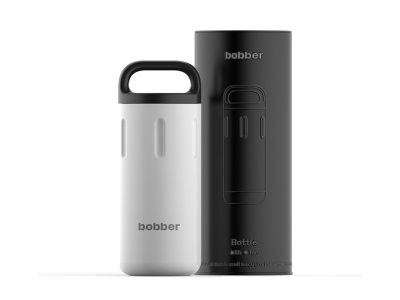 Вакуумный термос с керамическим покрытием бытовой, тм bobber, 590 мл. Артикул Bottle-590 Iced Water (белый) , размер 590 мл