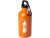 Одностенная бутылка для воды с карабином Oregon, изготовленная из нержавеющей стали, сертифицированной по стандарту RCS, объемом 400 мл - Оранжевый , размер 400 мл