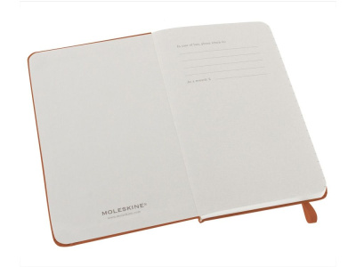 Записная книжка Moleskine Classic (в линейку) в твердой обложке, Pocket (9x14см), оранжевый коралл , размер A6