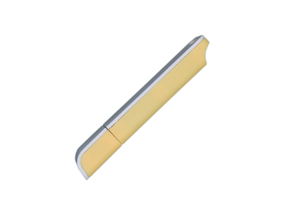 Флешка прямоугольной формы, оригинальный дизайн, двухцветный корпус, 16 Гб, желтый/белый , размер 16ГБ