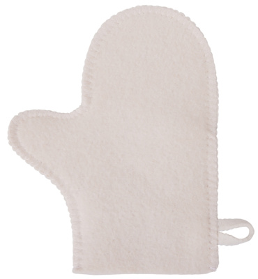 Рукавица для бани и сауны Healing, белый