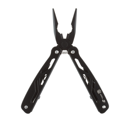 Мультитул Stinger, 100x40 мм, 12 функций, сталь/алюминий, чёрный, в комплекте нейлоновый чехол