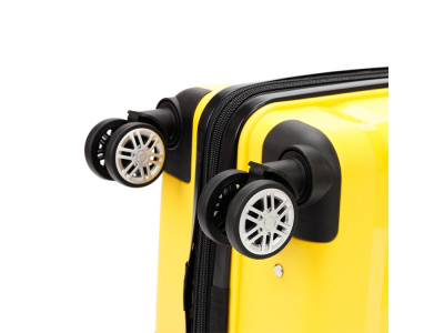 Чемодан TORBER В Отпуск, жёлтый, полипропилен, 33 х 22 х 53 см, 35 л , размер S