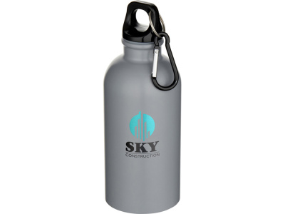 Oregon одностенная бутылка для воды с карабином, изготовленная из нержавеющей стали, сертифицированной по стандарту RCS, объемом 400 мл - Серый