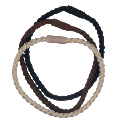 Резинки для волос Dewal Beauty, цвет бежевый/коричневый/черный (3шт.)