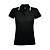 Поло "Pasadena Women" черный, белый__M, 100% х/б, 200г/м2