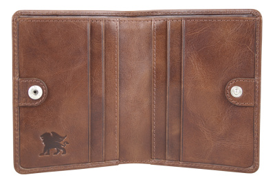 Портмоне для кредитных карт Mano "Don Luca", натуральная кожа в коньячном цвете, 8,5 х 11 см