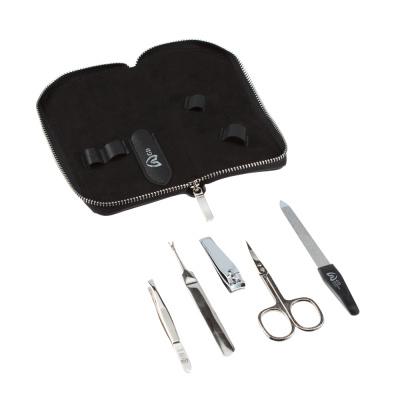 Маникюрный набор GD, 5 пр. Футляр: искусcтвенная кожа, цвет черный