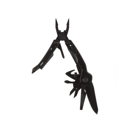 Мультитул Stinger, 105х45 мм, 13 функций, сталь, чёрный, в комплекте 9 насадок и нейлоновый чехол