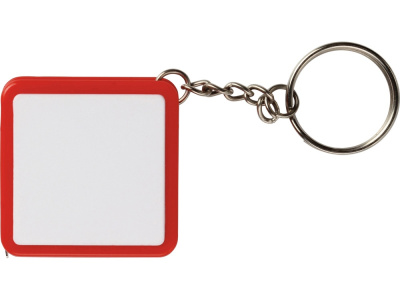 Брелок-рулетка, 1 м., белый/красный , размер 1м