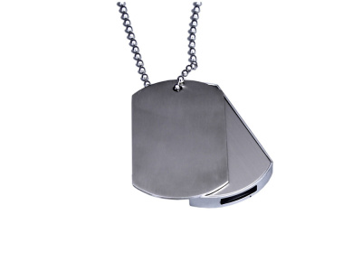 Флешка Армейский жетон (Armi.8.S, I= 8 Гб, Металлический корпус, металлические вставки. Без перс.) , размер 8Gb