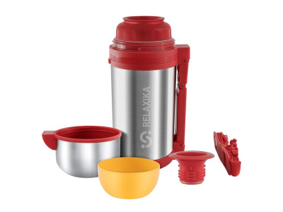 Термос универсальный (для еды и напитков) Relaxika 201, 1200 мл, стальной , размер 1200 мл