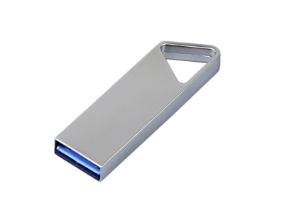 USB 2.0-флешка на 16 Гб с мини чипом, компактный дизайн, отверстие треугольной формы для цепочки , размер 16ГБ