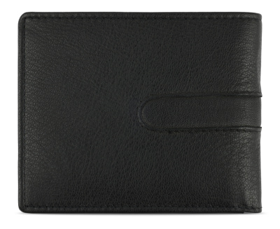 Портмоне BUGATTI ШЕДЕВР | BOMBA, с защитой данных RFID, чёрное, кожа козы/полиэстер, 12х2х9,5 см